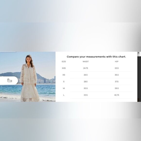 Farm Rio: Off-White Swan Lake Guipure Midi Skirt - Picture 9 of 11